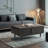 Solid wood TV stand coffee table rounded corners