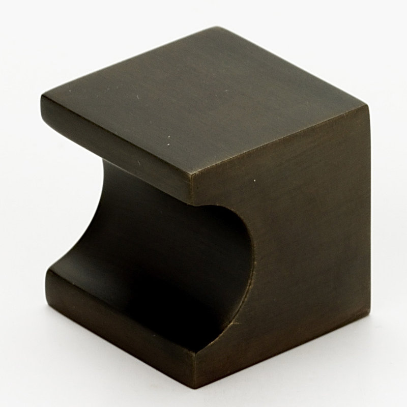 Poignée carrée Contemporary II de 3/4 po de longueur, Nickel poli, H 1 po x l 1 po x P 1 po