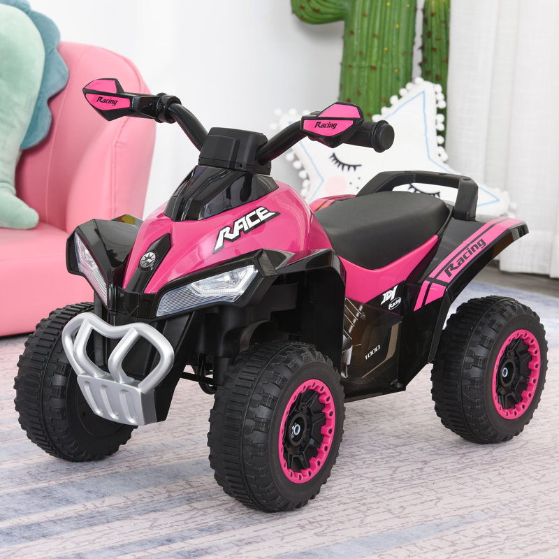 Pink 4-Wheel Ride-On ATV with Music and Lights