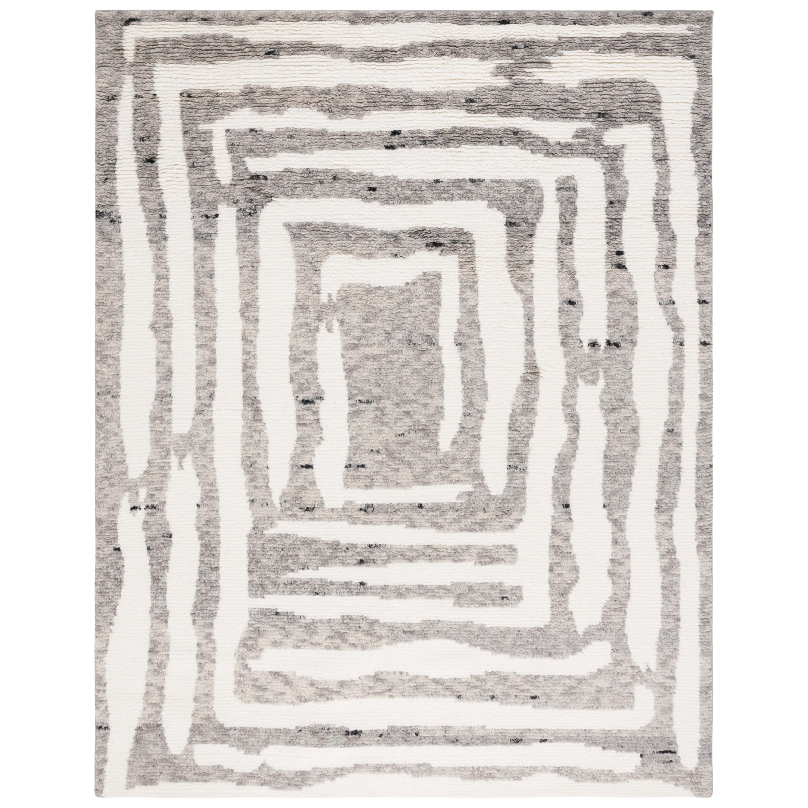 Kass Handmade Wool Rug, Rectangle 5' x 8'
