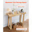 Console rectangulaire étroite de 91 cm (36 po) à placer derrière un canapé, style moderne en bois massif.