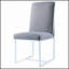 Ensemble de chaises de salle à manger à base cubique, élégant et confortable avec rembourrage en mousse haute densité pour les salles à manger modernes