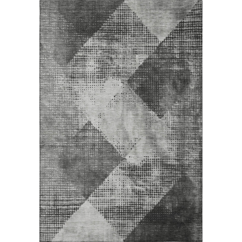 Premium Machine Washable Cortes AMF1065 Diamond Rug, Rectangle 2'6" x 3'10"