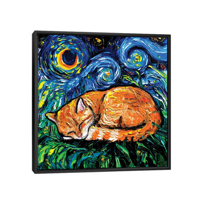 " Orange Tabby Night " Oil Painting