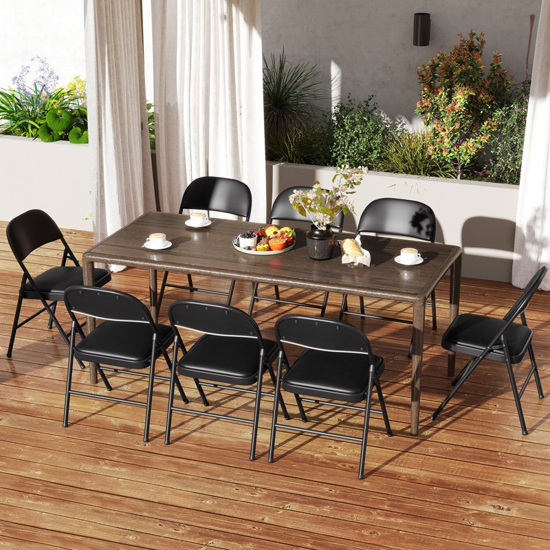 Chaises pliantes pour salle de bain 8 pièces Gymax