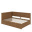 Lit de jour simple en bois avec 2 tiroirs et garde-corps rustique-1111096334
