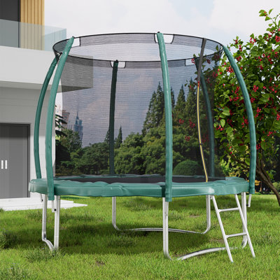 10FT Outdoor Enclosure Trampoline with Ladder