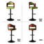 Ensemble de 2 tabourets de bar modernes réglables en hauteur en microsuède vert-1487618280