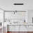 Lorisa 6 - Light Gold Linear Dimmable LED Kitchen Island Pendant