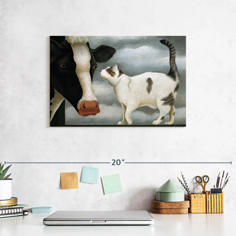 Cat And Cow, 8" H x 12" W