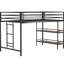 Lit mezzanine simple avec tablette - fabrication en métal pour une durabilité idéale pour une chambre à coucher, bruit, caractéristiques, aucun sommier nécessaire
