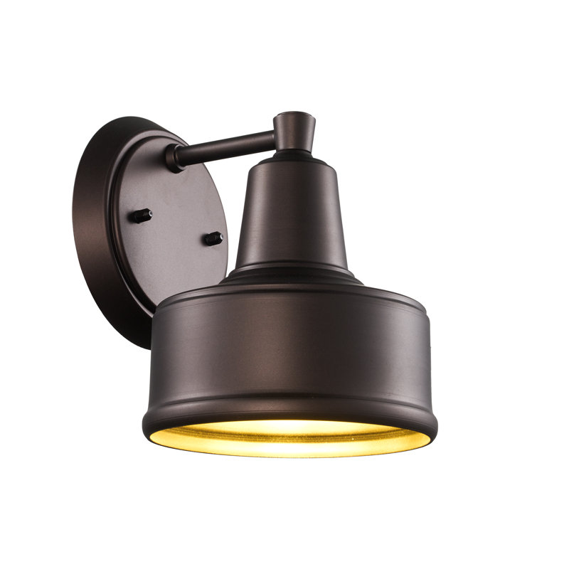 Wall Light, Bronze, 7.7" H x 6.4" W x 7.1" D