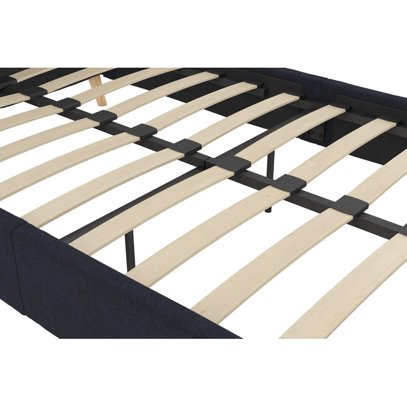 Her Majesty Upholstered Platform Bed, Kingsize (5'), Blue