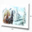 «Painted Scene with Horses in Winter», impression sur toile tendue-816801165