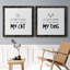 Bring My Cat - Ensemble de 2 encadrements d'art textuel sur toile-560793185-560793192