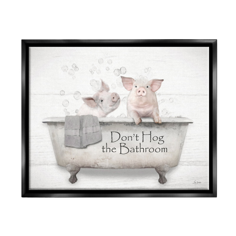 "Trinx Hog Bathroom", art mural sur toile flottante par Lori Deiter, H 25 po x l 31 po x P 1,7 po