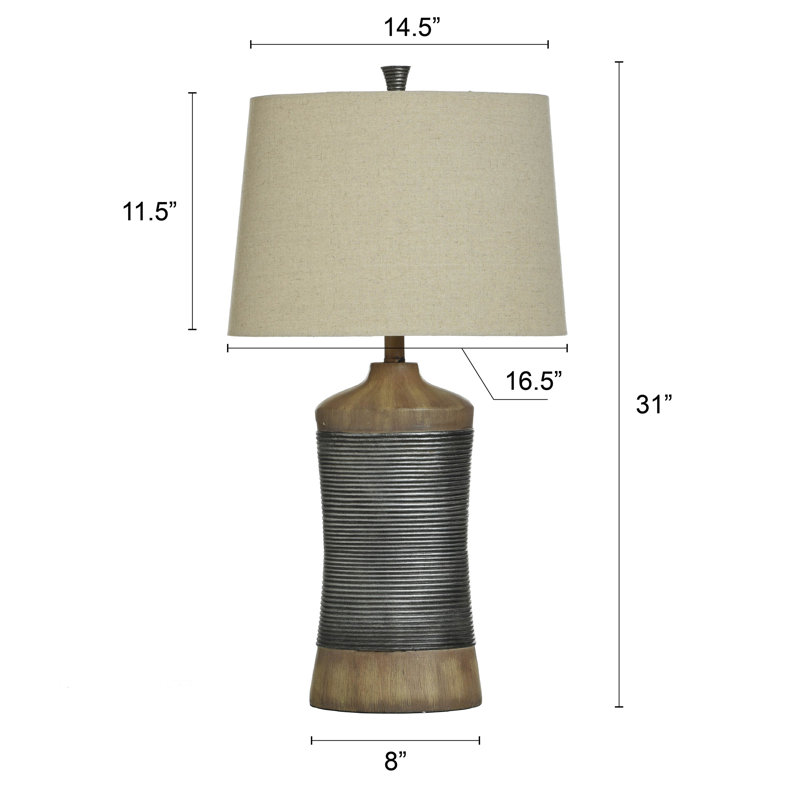 Wingard - Table Lamp - Light Brown/Gray - Natural Shade