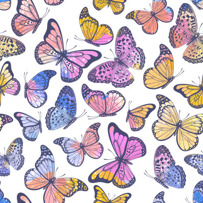 Papillons aquarelles pastel