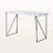 Elia White Finished Computer Desk with Silver Metal Legs, 29.79" H X 47.1" W X 21.84" D