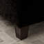 Canapé modulaire moderne en U à 3 places en chenille noire avec rangement de 96,5 pouces Modern