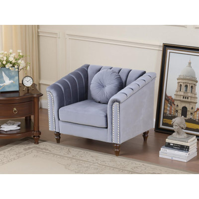 Fauteuil Chesterfield 37 po rembourré classique