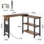 Table d'appoint pivotante à 360 ° avec station de charge, table de bout pivotante avec sac de rangement supplémentaire et 6 roues pivotantes verrouillables pour la chambre à coucher et le salon-205564516