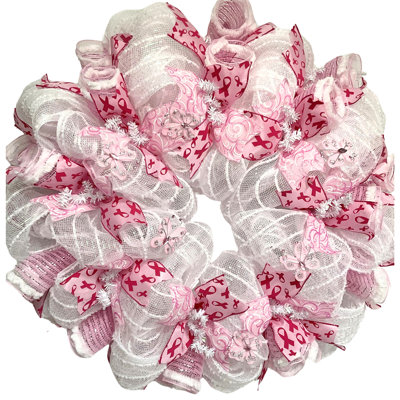 Breast Cancer Awareness Wreath All Ribbons