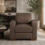 Fauteuil d'appoint carré avec piétement en bois d'hévéa-853132449