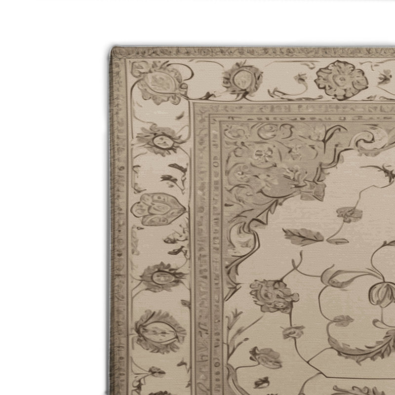 Tapis gris d'intérieur et d'extérieur Tabriz, Rectangulaire 2 pi x 3 pi