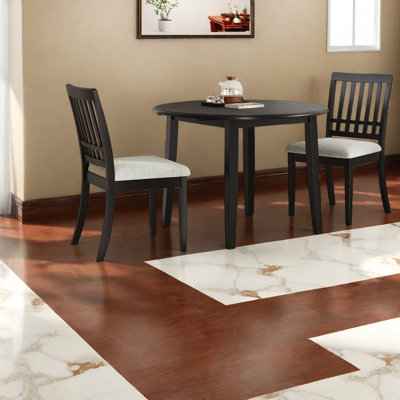 Ensembles de table de salle à manger peu encombrants avec 1 table en bois et 2 chaises - Style moderne pour petits espaces