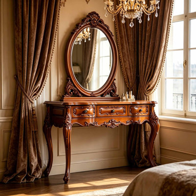 Coiffeuse d'intérieur luxueuse de style européen