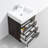 Manders 24'' Free-standing Single Bathroom Vanity with Acrylic Sink and Mirror-24551160