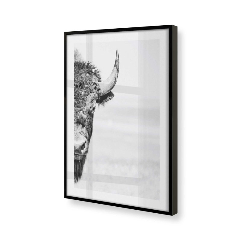 Imprimé Wild Stare, Cadre noir satiné, H 11 po x l 9 po x P 1,25 po