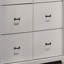 Commode 6 tiroirs, l 57 po avec poignées noires-1295492026