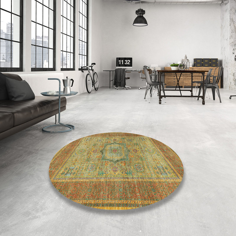 Southwestern Indoor Rug, Round 6'