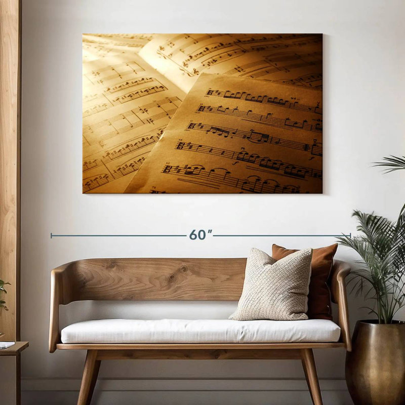 Abarca Printed Musical Notes, 32" H x 48" W