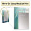 Gree et blanc Sway Wave Serenity IV - miroir décoratif géométrique, miroir mural vert, impression d'art en métal-1406630347