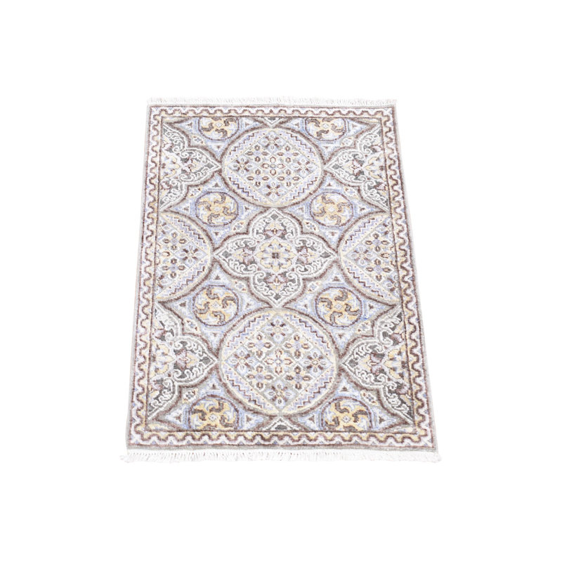 Viridissa One-of-a-Kind 2'1" x 3'1" New Age Rectangle Cotton and Silk Area Rug