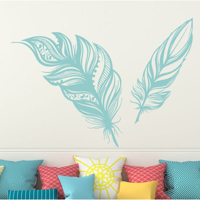 Adhésif décoratif plumes