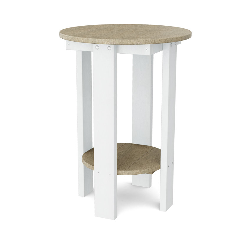Heritage Balcony Table, Weathered Wood/White