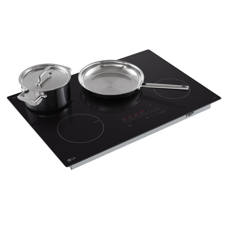 LG 30" Black Ceramic 4-Burner Induction Cooktop with Touch Control