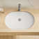 Essence Alpine White Oval Undermount Bathroom Sink with Overflow