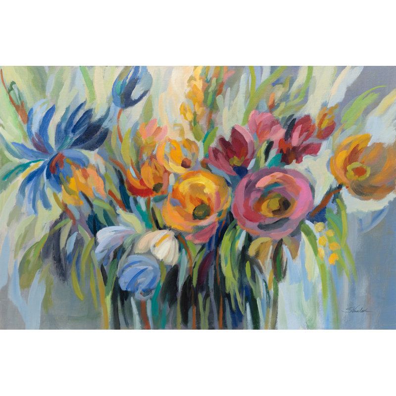 " Fire Flowers ", 12" H x 18" W