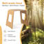 Ebern Designs 4-pack Versatile Bamboo Stool 18'' Wooden Shoe Changing Stool Natural