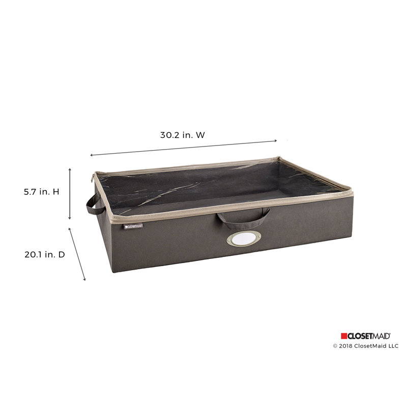Grey Under Bed Fabric Storage Bin