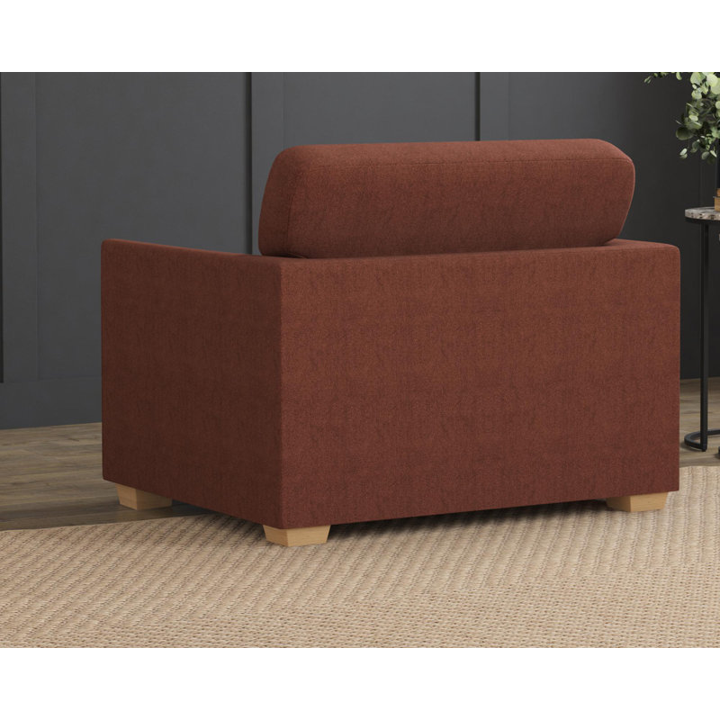 Upholstered Armchair,  Brick