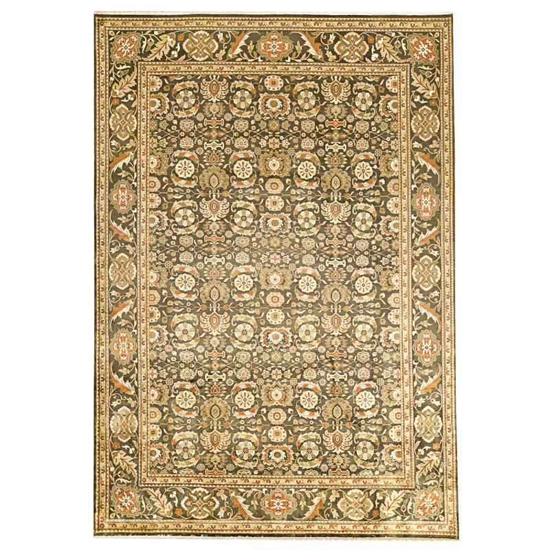 High-Quality Hand-Knotted Black Area Rug