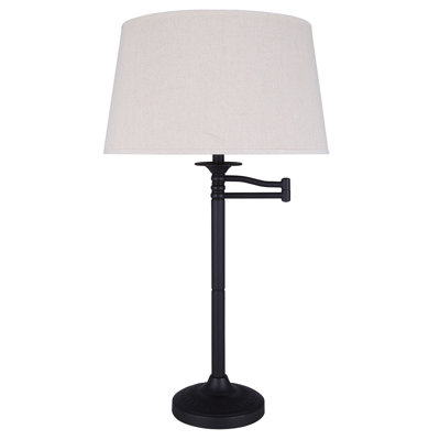 Andarius 1 Light Table Lamp With Oil Rubbed Bronze Finish And Natural Tan Shade