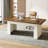 63" Brown White Executive Modern Large Computer Home Office Desk Study Writing Table