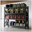 Étagère de garage robuste de 5000 lb, unité de rangement réglable en métal à 4 tablettes (H 63 po x l 67 po x P 23,7 po), capacité de 5 000 lb de rayonnage industriel pour l'entrepôt, noir